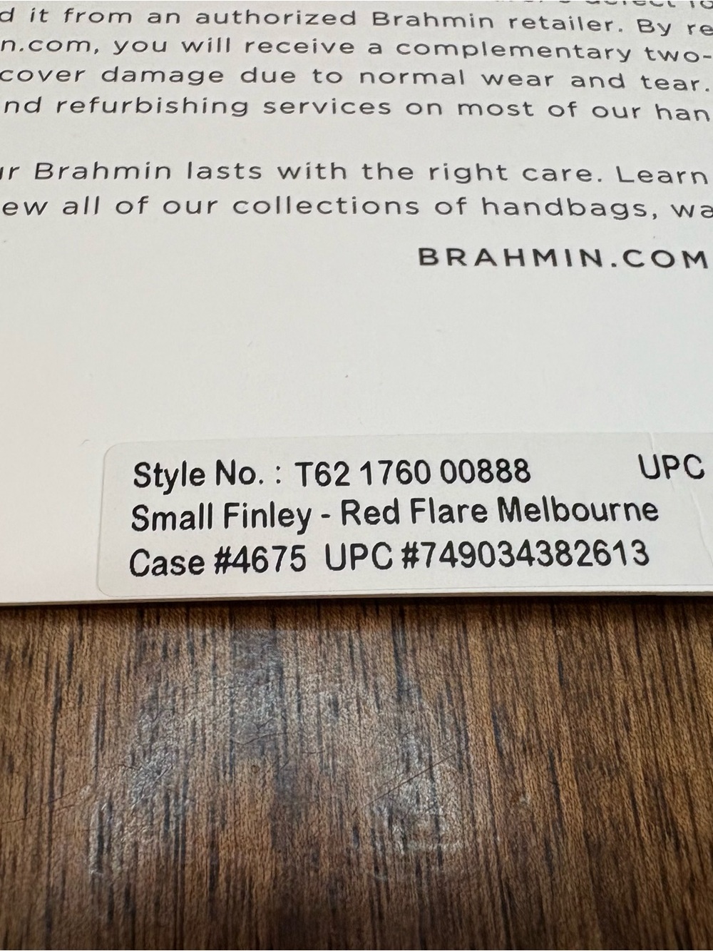 Brahmin NWT Sm Finley - Red Flare - Metallic - Front EYE -Feminine -Bold - Picture 16 of 16